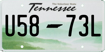 TN license plate U5873L