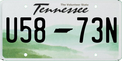 TN license plate U5873N