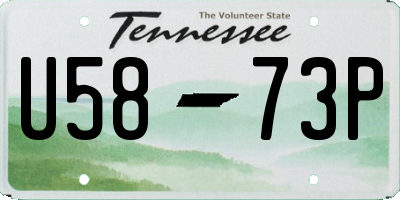 TN license plate U5873P