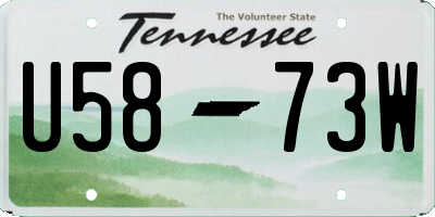 TN license plate U5873W