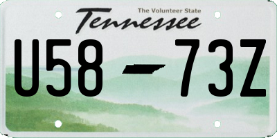 TN license plate U5873Z