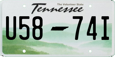 TN license plate U5874I