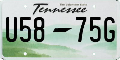 TN license plate U5875G