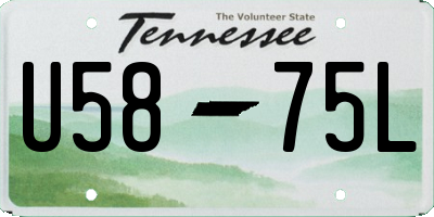 TN license plate U5875L