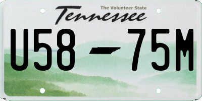 TN license plate U5875M
