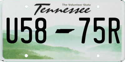 TN license plate U5875R