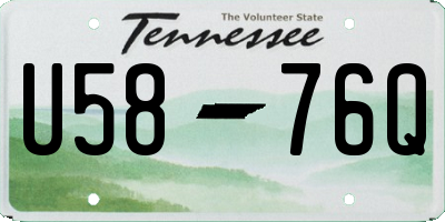 TN license plate U5876Q