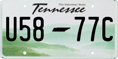TN license plate U5877C