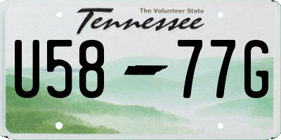 TN license plate U5877G