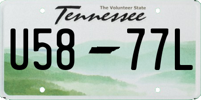 TN license plate U5877L