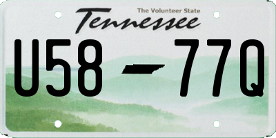 TN license plate U5877Q
