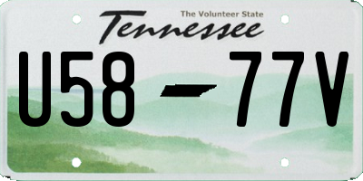 TN license plate U5877V