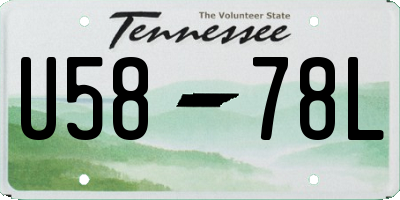 TN license plate U5878L