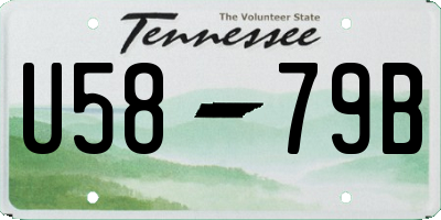 TN license plate U5879B