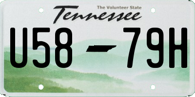 TN license plate U5879H