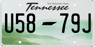 TN license plate U5879J