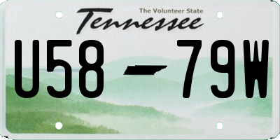 TN license plate U5879W