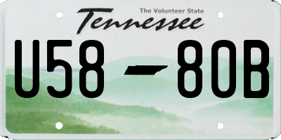 TN license plate U5880B