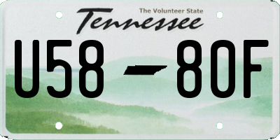 TN license plate U5880F