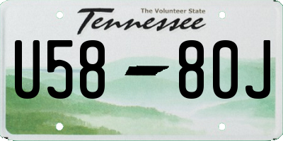 TN license plate U5880J