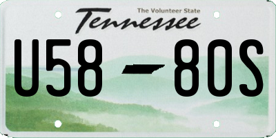 TN license plate U5880S