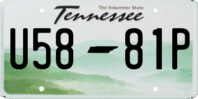 TN license plate U5881P