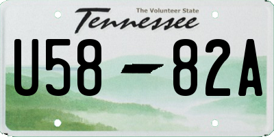 TN license plate U5882A