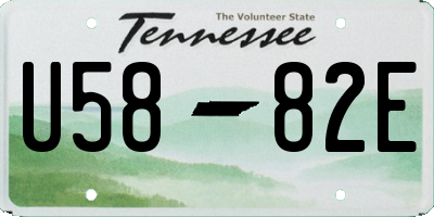 TN license plate U5882E