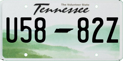 TN license plate U5882Z
