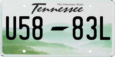 TN license plate U5883L