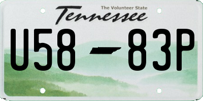 TN license plate U5883P