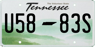 TN license plate U5883S