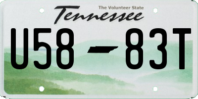 TN license plate U5883T
