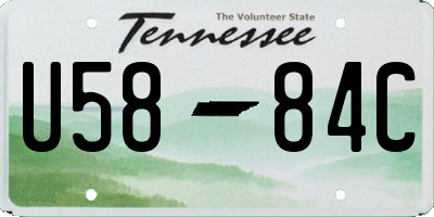 TN license plate U5884C