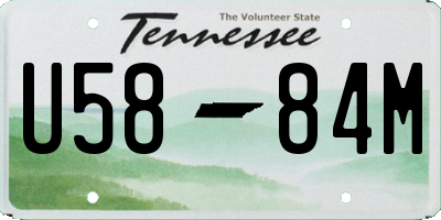 TN license plate U5884M