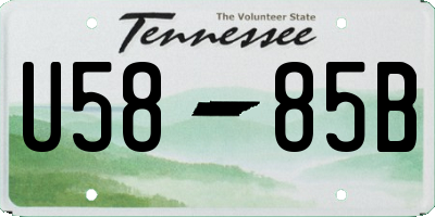 TN license plate U5885B