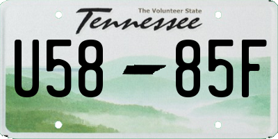 TN license plate U5885F