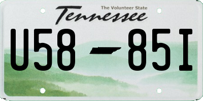 TN license plate U5885I