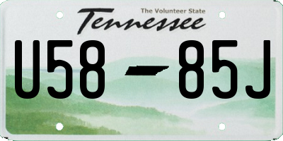 TN license plate U5885J