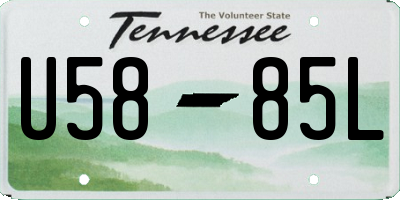 TN license plate U5885L