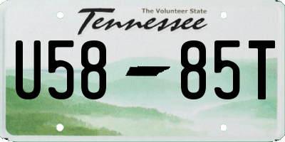 TN license plate U5885T