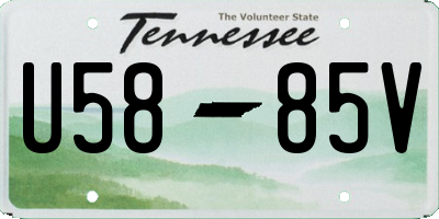 TN license plate U5885V