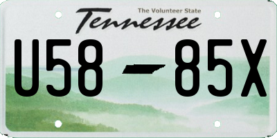 TN license plate U5885X