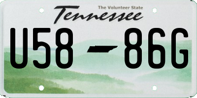 TN license plate U5886G