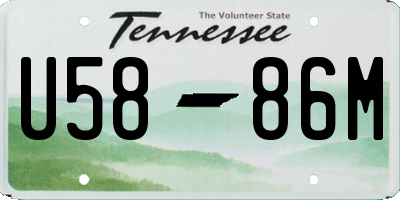 TN license plate U5886M