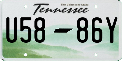 TN license plate U5886Y