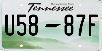 TN license plate U5887F