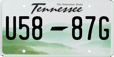 TN license plate U5887G