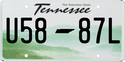 TN license plate U5887L