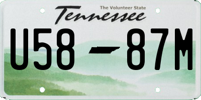 TN license plate U5887M